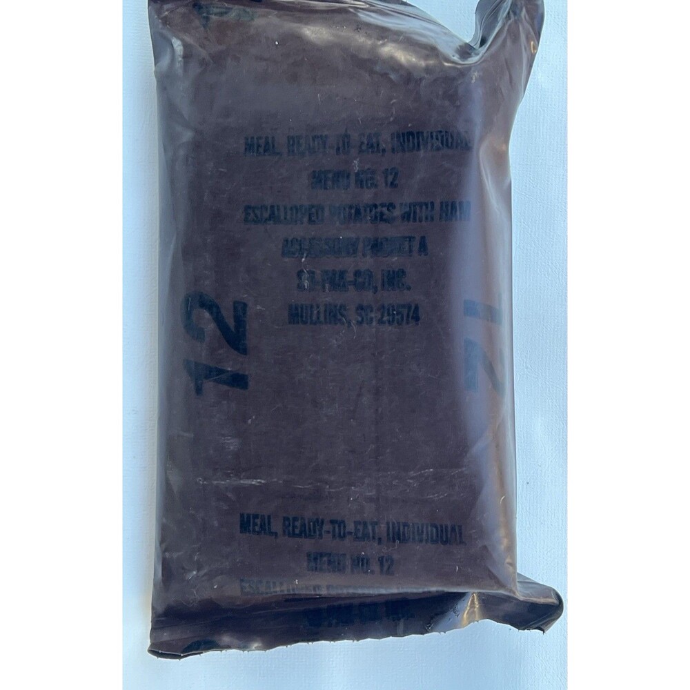 Gulf War Era MRE Menu 12 Escalloped Potatoes With Ham SOPAKCO Accessory Pack A